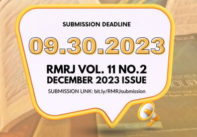 Submission Deadline RMRJ Vol. 11 no.2